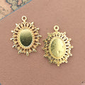 Small Oval Vine Filigree Pendant Trays in Three Finishes view 4