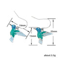 Blue Green Enamel Hummingbird Necklace Earrings Options view 5