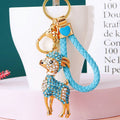 Jeweled Goat Keychains With Three Colors and Braided Wrist Straps view 9