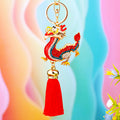 Chinese Dragon Tassel Keychains in Forty Eight Color and Construction Options view 7