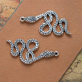 Coiled Snake Textured Alloy Pendant Charm in 4 Finishes view 4