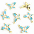 Enamel-Look And Pearl-Look Gold Silver Butterfly Pearl-look And Alloy Charms in 12 Styles view 12