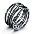 Multi-Loop Wire Statement Ring In Three Metal Tones view 5