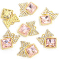 Star Frame Square Crystal Metal Charms, 20 Colorways view 8