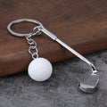 Minimalist Golf Ball Zinc Alloy Keychain Bag Charm Gift