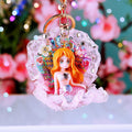 Pearl and Crystal Mermaid Doll Keychains in Six Colors plus Assorted Option view 10