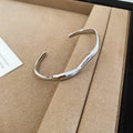 Hex CZ Chain Pearl Link Wavy Open Cuff Bracelets 4 Styles view 9