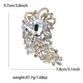 Large Crystal Paisley Brooch Decorative Lapel Pin For Jackets And Scarves view 8