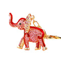 Mixed Jeweled Elephant Keychains in Seventeen Colors and Surface Designs view 5