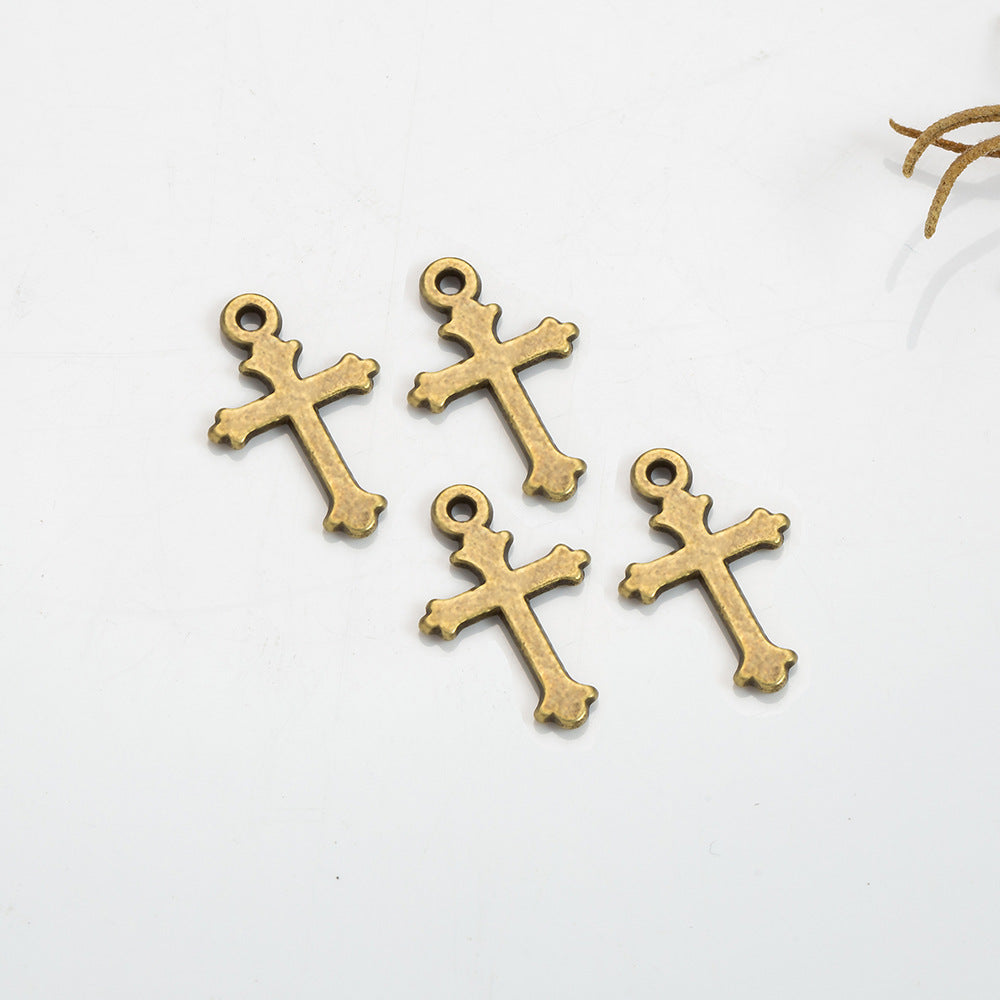 19x12mm Vintage Cross Zinc Alloy Charm Pendant
