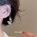 Crystal Butterfly Vine Ear Cuff Earrings Fashion Jewelry Accessory view 3