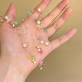 Multicolor Butterfly Crystal Pearl Invisible Wire Necklace view 4
