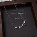 Silver Tone Clear Stone Crescent Star And Spiral Pendant Necklaces view 1