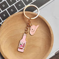 Soju Bottle Cowboy Hat Enamel Keychains 2 Color Sets view 3