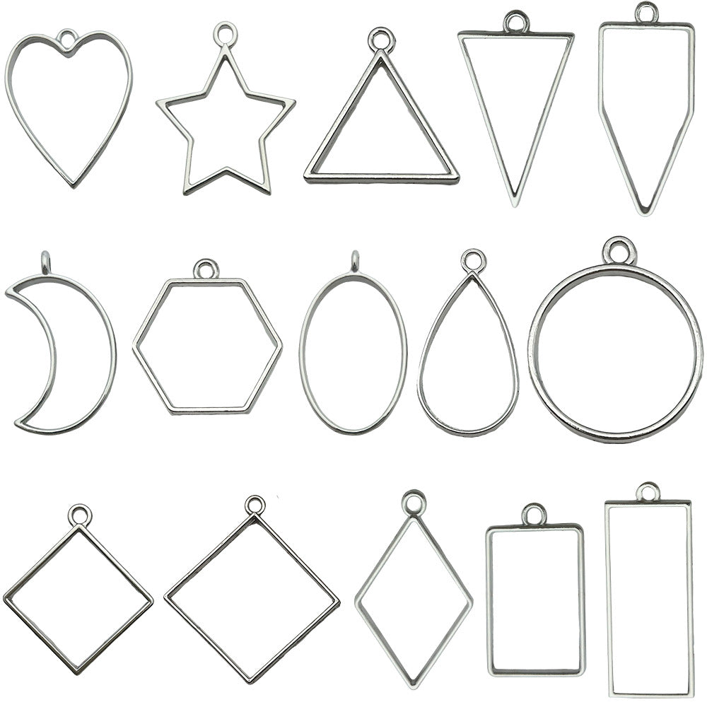 Zinc Alloy Teardrop Heart Hollow Charm Pendants for DIY Bracelet Necklace Jewelry Making