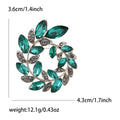 Layered Marquise Crystal Leaf Wreath Brooch in Four Colors view 8