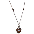 Brown Heart Cutout Pendant Cord Necklace Pendant Jewelry view 5