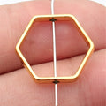 Open Hexagon Small Hole Beads in Five Finishes for Jewelry Making view 8