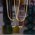 Gold Dolphin Pearl Pendant Necklace Or Herringbone Chain view 3