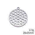 Multi Finish Perforated Round Disc Connector Metal Jewelry Making Component view 5