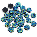 Round Embossed Rose Resin Cabochons in Eleven Colors and Mix view 10