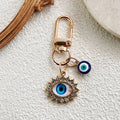 Gold Tone Rhinestone Eyeball Clip Charms in Six Iris Colors view 6