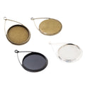 Teardrop Earring Bezel Settings in Three Metal Finishes view 5