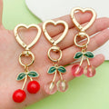 Strawberry and Cherry Charm Keychains in 36 Pictured Variations for Bags and Keys view 3