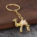 Metal Camel Keychain With Colored Saddle In Gold-Tone Or Silver-Tone view 6