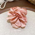 Satin Fabric Flower Open Adjustable Ring Purple Style view 4