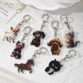 Acrylic Animal Photo Keychains Lobster Clasp 7 Cute Styles view 1
