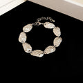 Hammered Oval Disc Necklace Bracelet Drop Earrings Nine Styles view 10