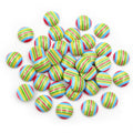Striped Round Resin Cabochons in Sixteen Color Patterns and Mix view 6
