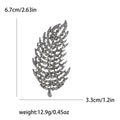 Rhinestone Openwork Leaf Brooch Black Gold or Silver view 6