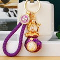 Enamel Classic Fortune Pouch Keychains in Five Colors with Wrist Loops view 2