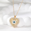 Gold Evil Eye Pendant Necklaces Rhinestone Styles 6 Designs view 8