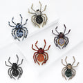 Rhinestone Spider Brooch Halloween Crystal Insect Pin view 3