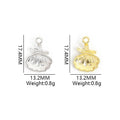 Crystal-Accented Gold Silver Starfish Alloy Charms in 12 Styles view 2