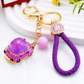 Jelly Cartoon Car Keychains with Fortune Loops and Loop Only Options view 1