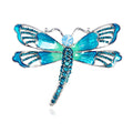 Aqua Blue Dragonfly Two Designs Metal Brooch Pin for Jackets and Lapels view 7