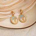 Tulip Cameo Pearl Look Clip Stud and Hook Earrings view 3