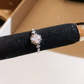 Silver Open Rings Pearl Baguette Halo And Crystal Designs view 11