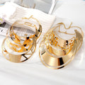 Gold Geometric Collar Choker Necklaces 6 Cutout Styles view 1