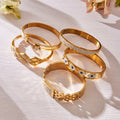 Geometric Full Zircon Bangle Multi Styles Gold Steel view 2