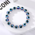 Blue and Black Evil Eye Mixed Bead Stretch Bracelets view 7