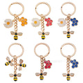 Bee and Honeycomb Charm Keychains in 48 Pictured Variations for Bags and Keys view 1