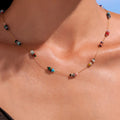 Multicolor Natural Stone Bead Necklace And Bracelet view 4