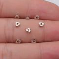 Tiny Faceted Heart Spacer Beads in Four Finishes for Jewelry Making view 7