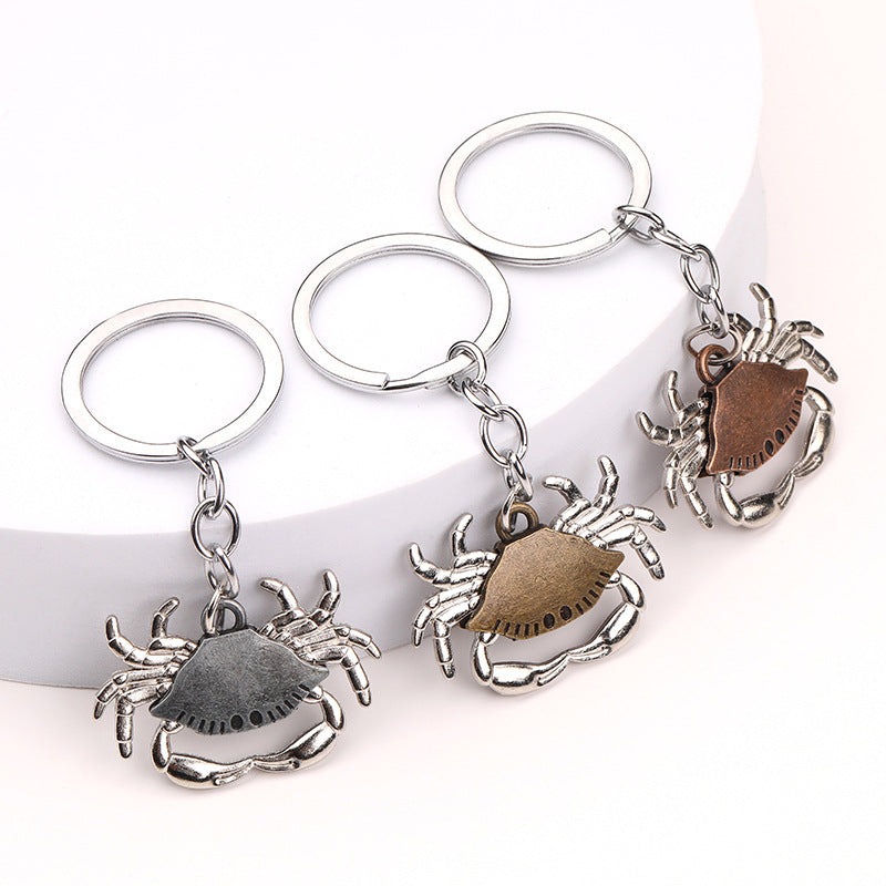 Crab Animal Shape Zinc Alloy Metal Keychain Gift