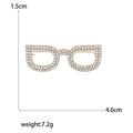 Crystal Eyeglasses Brooch in Gold and Silver Tones view 5